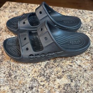 CROCS WOMENS 6 Black Slide Sandals